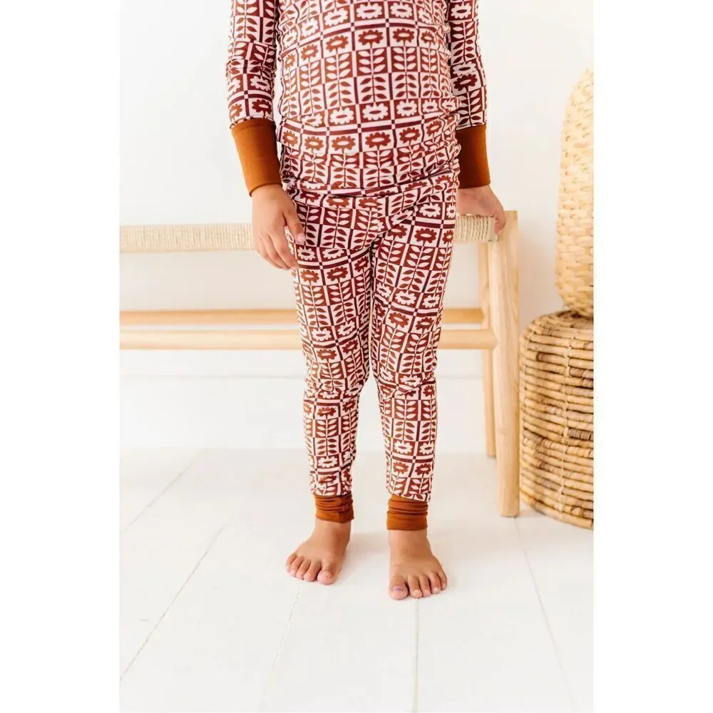 NWT Wild Woven Spiced Blooms Two-Piece Pajama Set - Modal like Bamboo